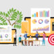 digital marketing agency spread and icons
