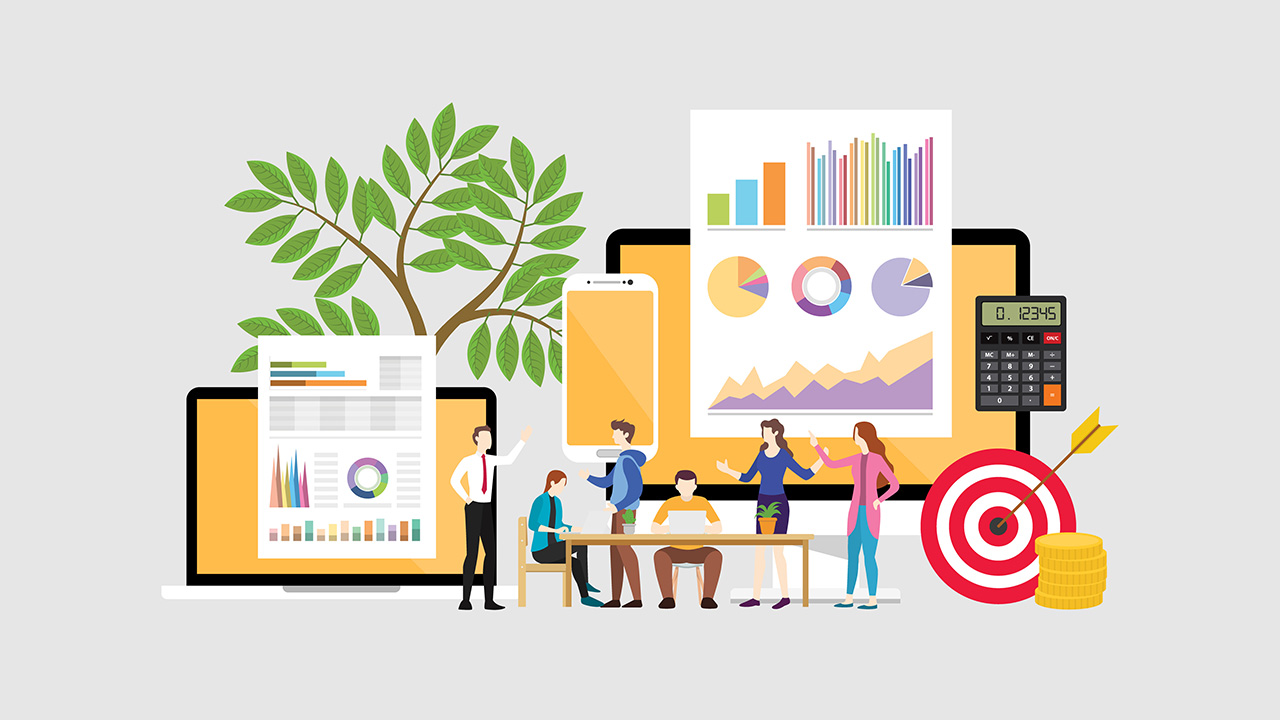 digital marketing agency spread and icons